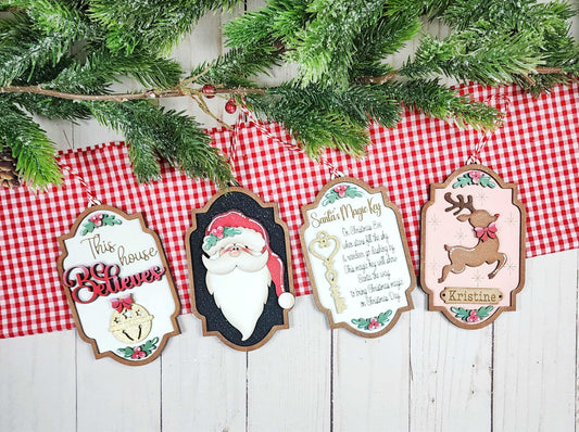 Vintage Santa Ornaments