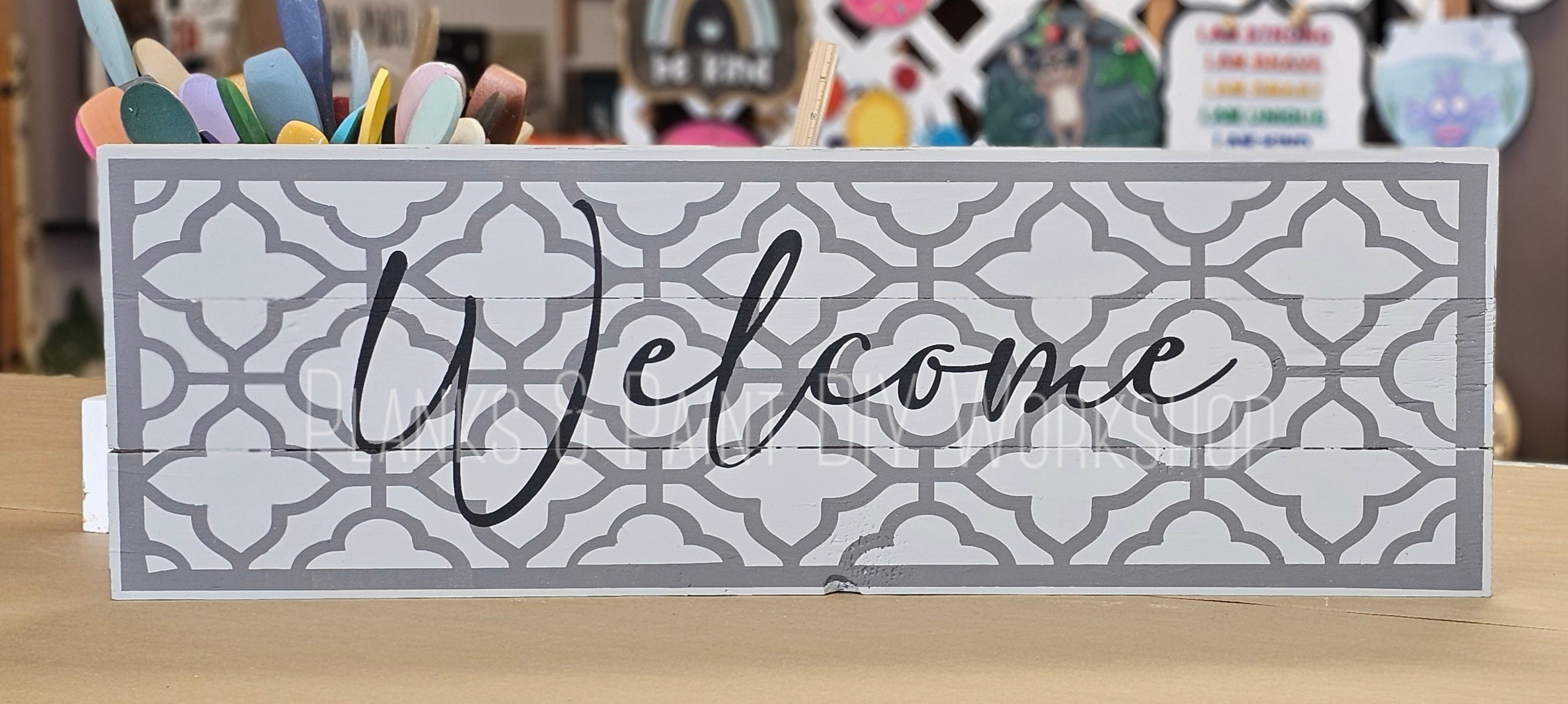 Welcome Pattern Welcome Pattern – Planks and Paint DIY Workshop & Boutique