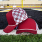 Checkered Mesh Back Cap: Pink/ Light Pink