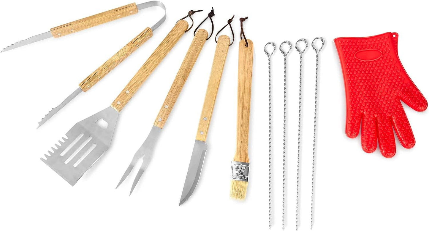 MakerFlo BBQ Grill Set -11 Piece Ideal for Laser Engraving: Pack of 1