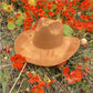 Best seller!!  Fashion Vegan suede cowboy hat : CAMEL / ONE SIZE