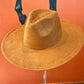 Best seller Fashion Classic Wide Brim Suede Premium  Hat : Brown / ONE SIZE