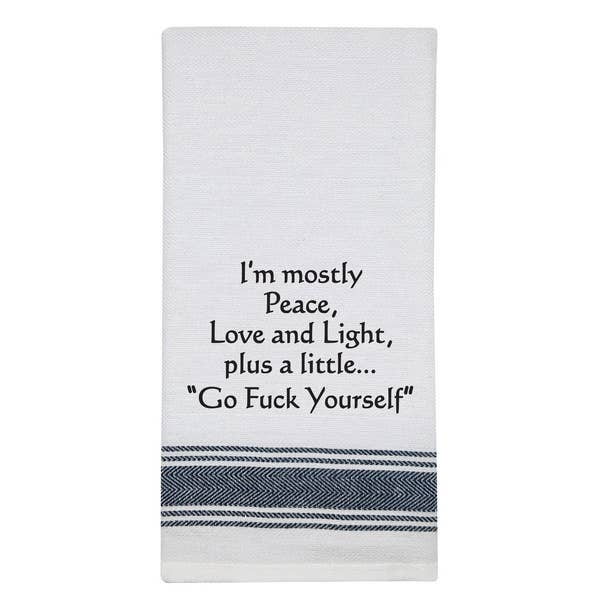 NEW BB-I-407 White Kitchen Towel "I'm mostly..."