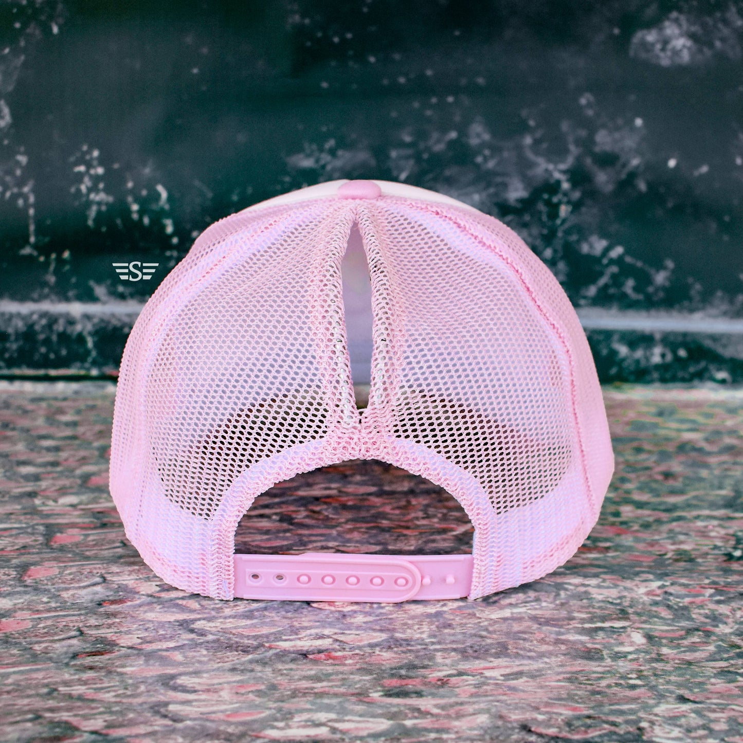 Tri Color Mesh Trucker Cap: Lavender/ Purple Magna Pony