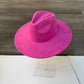 Classic Wide Brim Suede Premium Hat: Blue / ONE SIZE