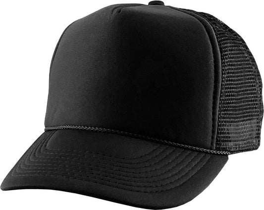 KBETHOS - Classic Foam Front Trucker Hat: Black