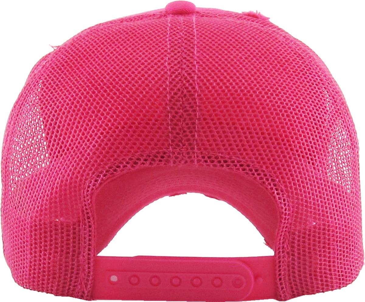 KBETHOS - Vintage Mesh Baseball Cap: H.pink