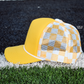 Checkered Mesh Back Cap: Pink/ Light Pink