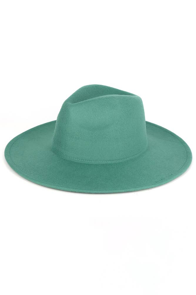 Hana - Solid Plain Panama Hat: Ash Taupe