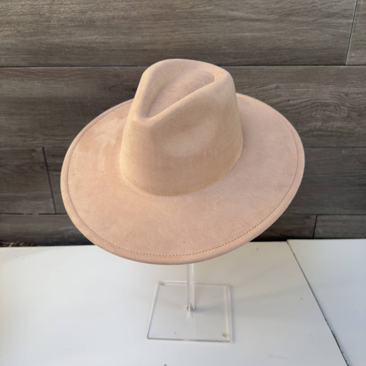 Classic Wide Brim Suede Premium Hat: CAMEL / ONE SIZE