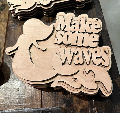 Make Some Waves Youth Door Hanger (UNFINISHED)