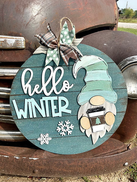 Hello Winter Door Hanger