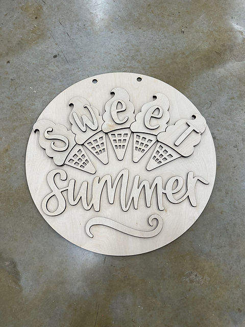 Sweet Summer Ice Cream Door Hanger (UNFINISHED)