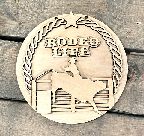 Rodeo Life 10" Youth Door Hanger (UNFINISHED)