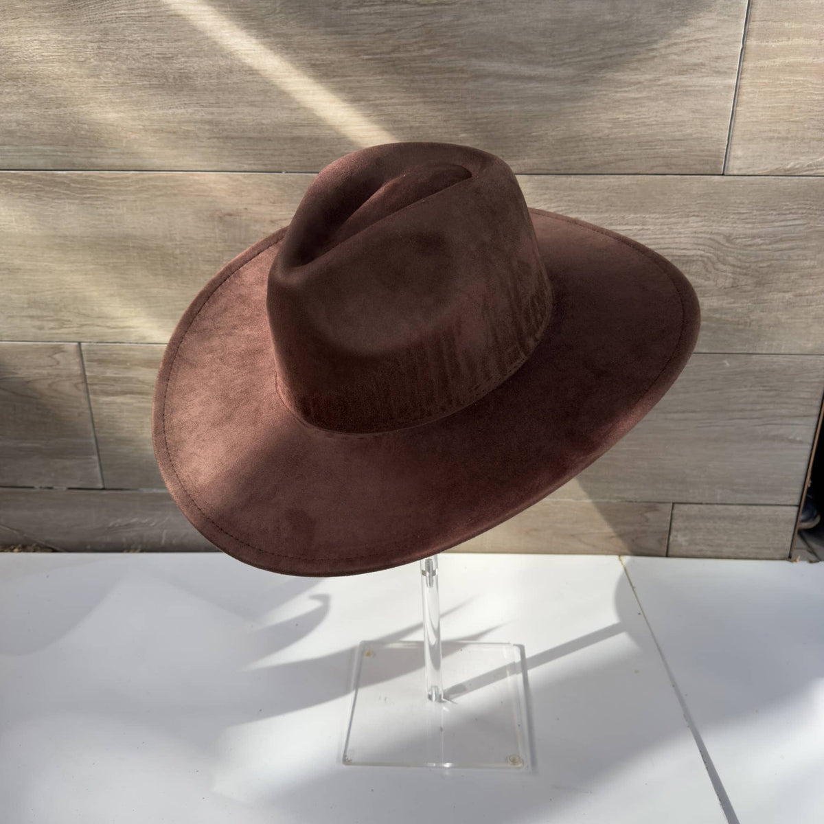 Classic Wide Brim Suede Premium Hat: CAMEL / ONE SIZE