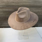 Classic Wide Brim Suede Premium Hat: CAMEL / ONE SIZE