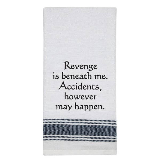 NEW BB-R-39 White Kitchen Towel "Revenge..."