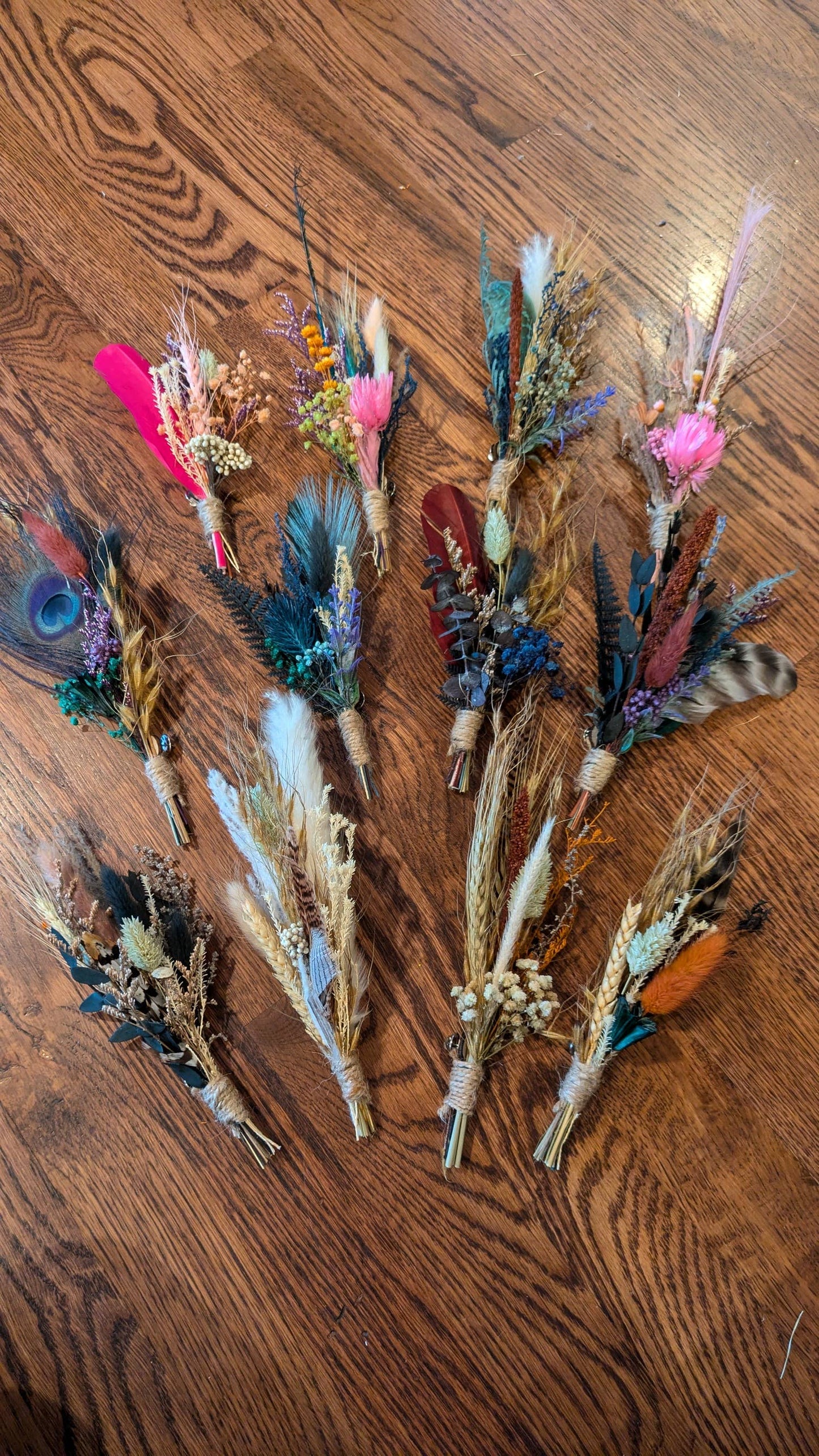 Florals and Feathers Hat pins assortment