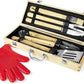 MakerFlo BBQ Grill Set -11 Piece Ideal for Laser Engraving: Pack of 1