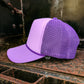 Tri Color Mesh Trucker Cap: Lavender/ Purple Magna Pony