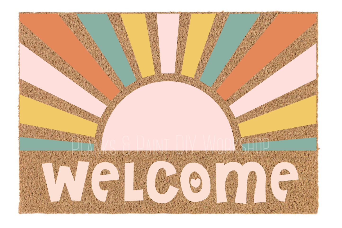 Welcome Sunburst Door Mat