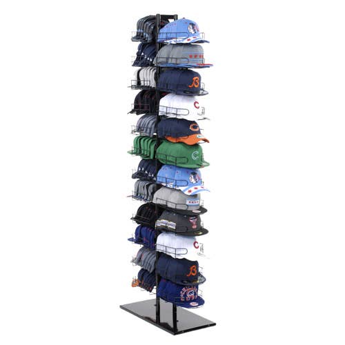 Specialty Store Services - Double Sided 24 Pocket Cap Floor Hat Rack for 240 Caps