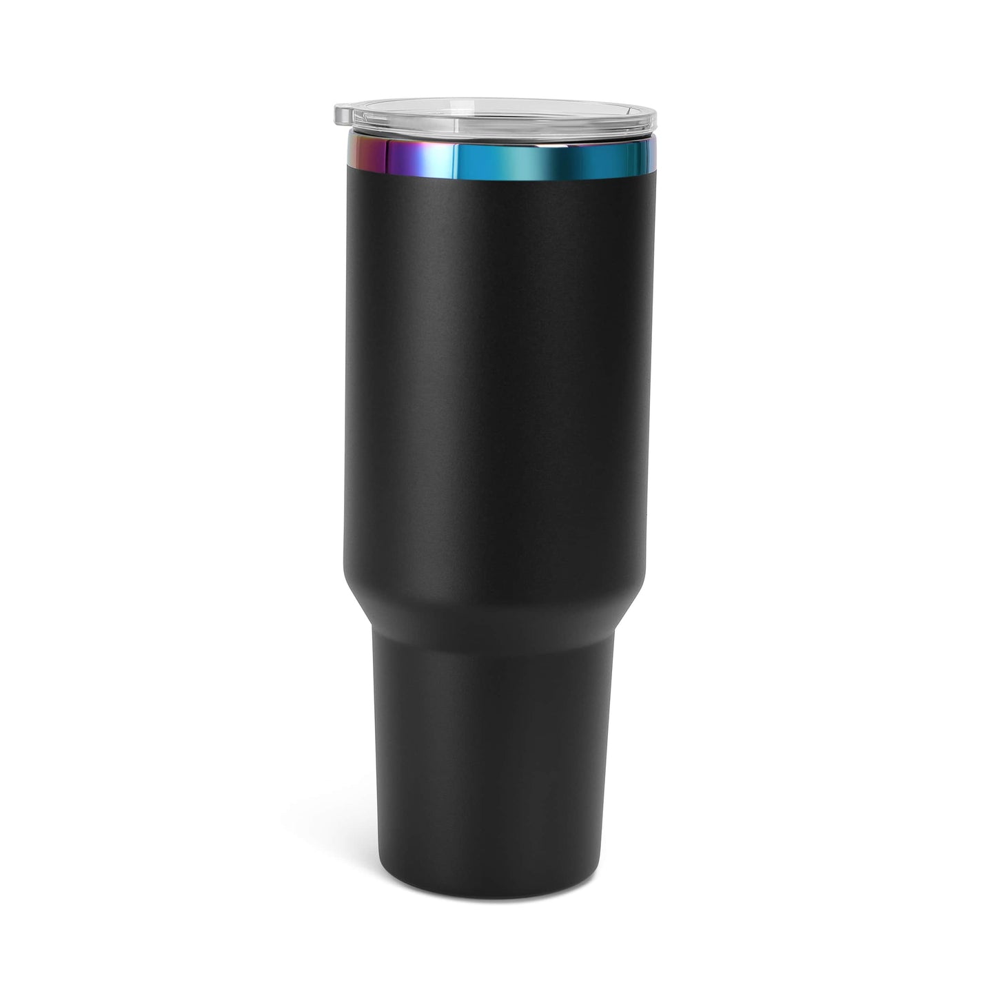 Makerflo 40 oz Rainbow Plated Powder Coated Tumbler: Black / Singles