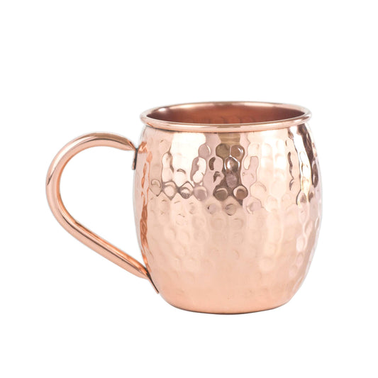 Copper Mug Company - Barrel Hammered: 16oz Solid Copper Moscow Mule Mug