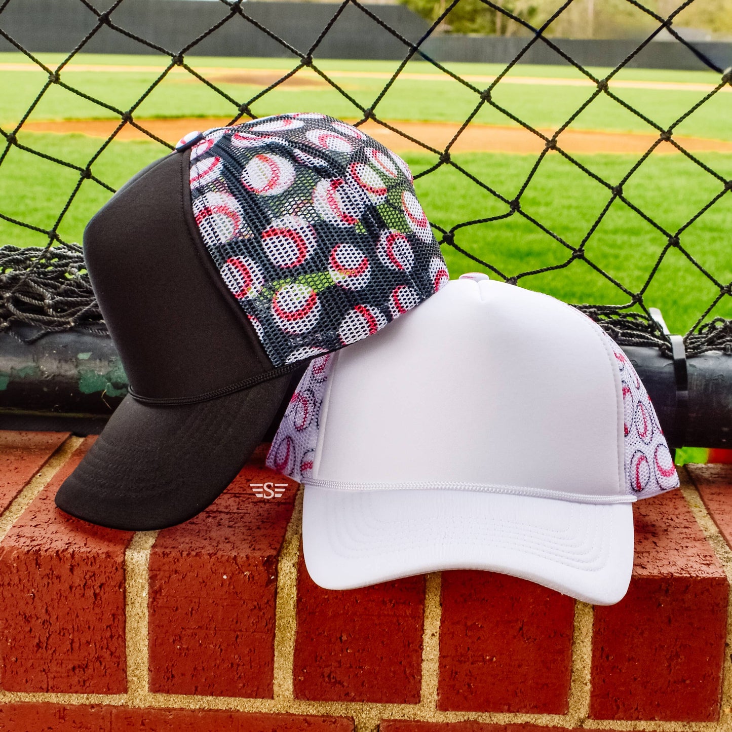 Baseball Magna Pony® Printed Mesh Back Cap: White