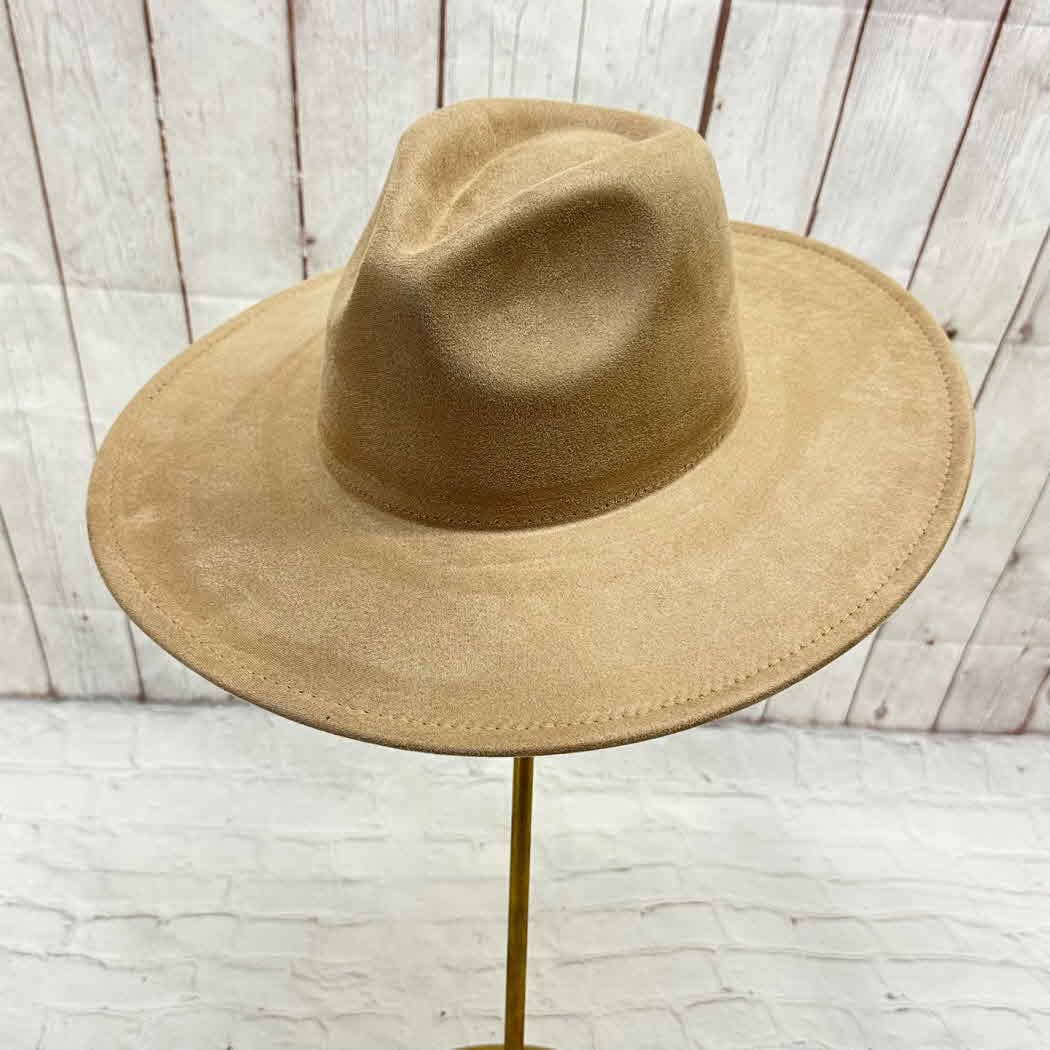 Classic Wide Brim Suede Premium Hat: Rust / ONE SIZE