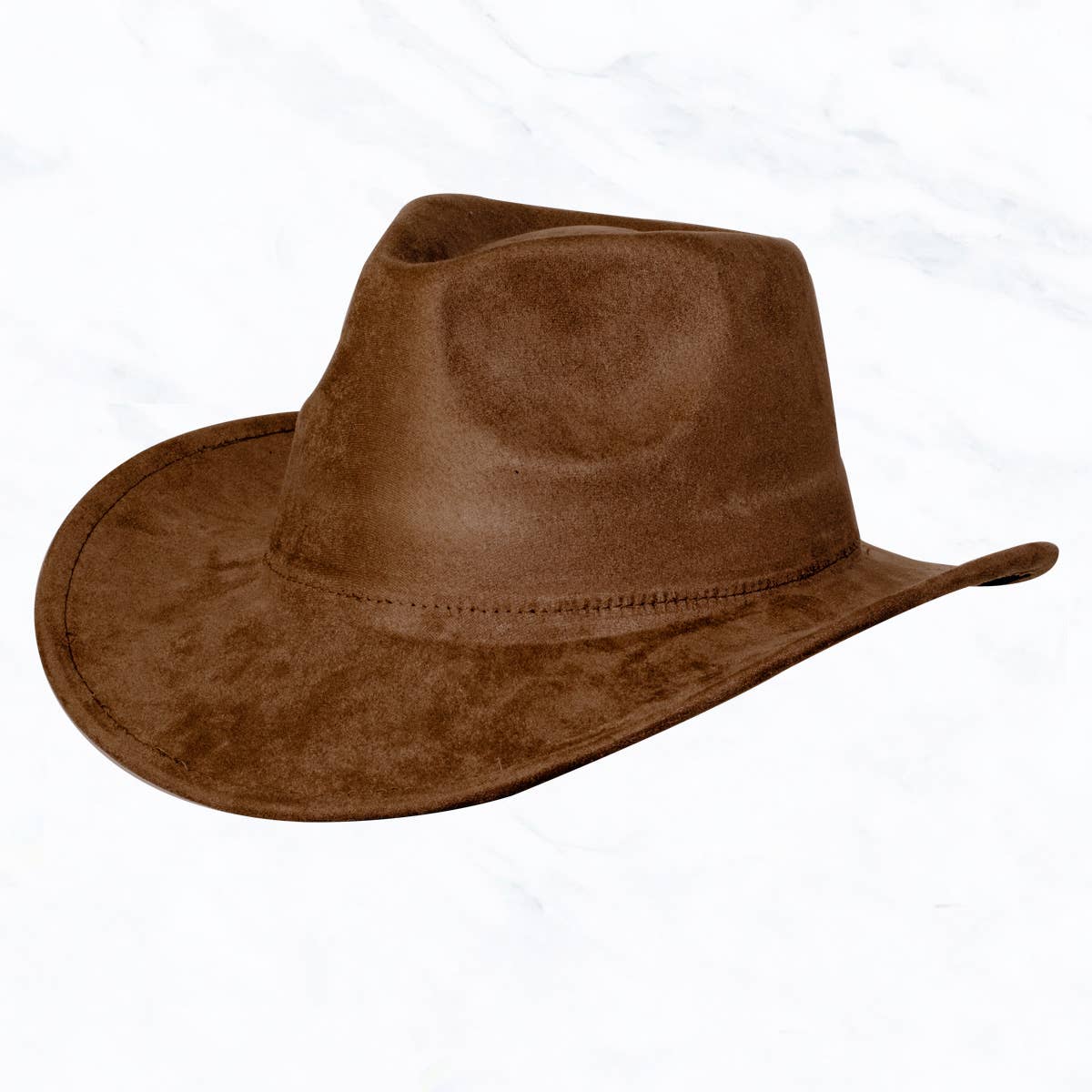 Suzie Q USA - Suede Regular Cowboy Fedora Hat: Coffee