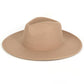 Hana - Solid Plain Panama Hat: Oatmeal