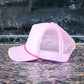 Tri Color Mesh Trucker Cap: Lavender/ Purple Magna Pony