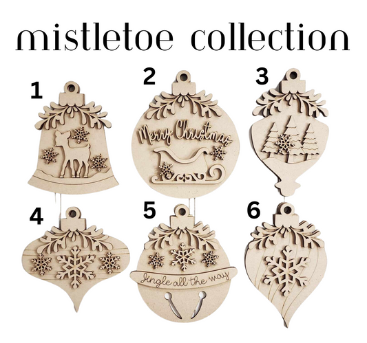 Mistletoe Collection Ornaments (UNFINISHED)