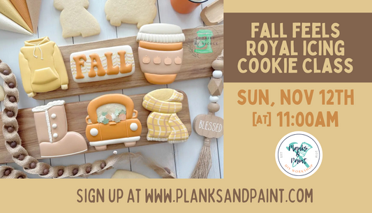 11/12/23 Fall Royal Icing Cookie Decorating Class