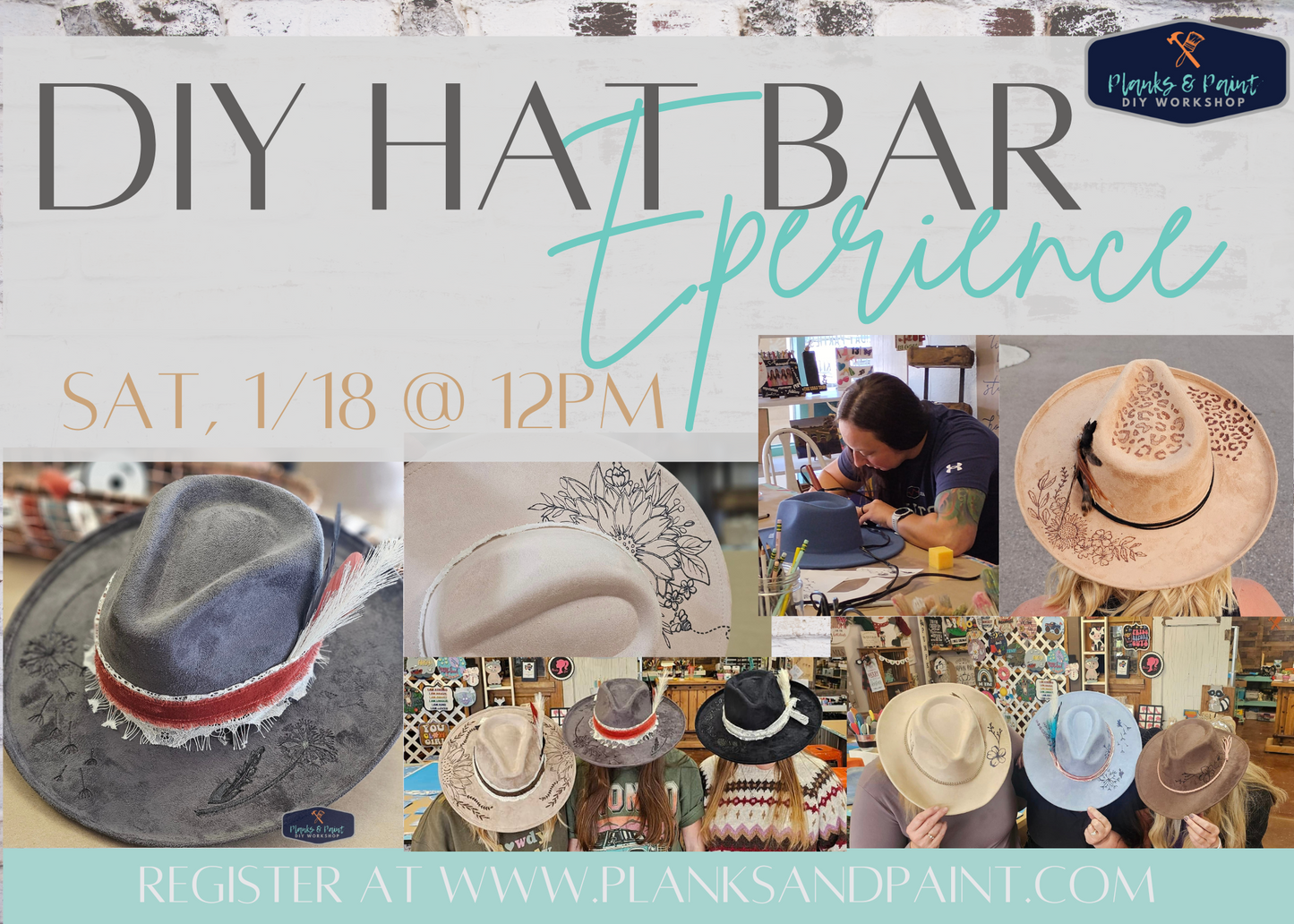 DIY Hat Bar Experience - 1/18/25 @ 12PM