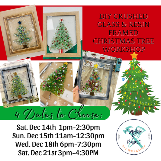 Crushed Glass & Resin Christmas Tree Workshop