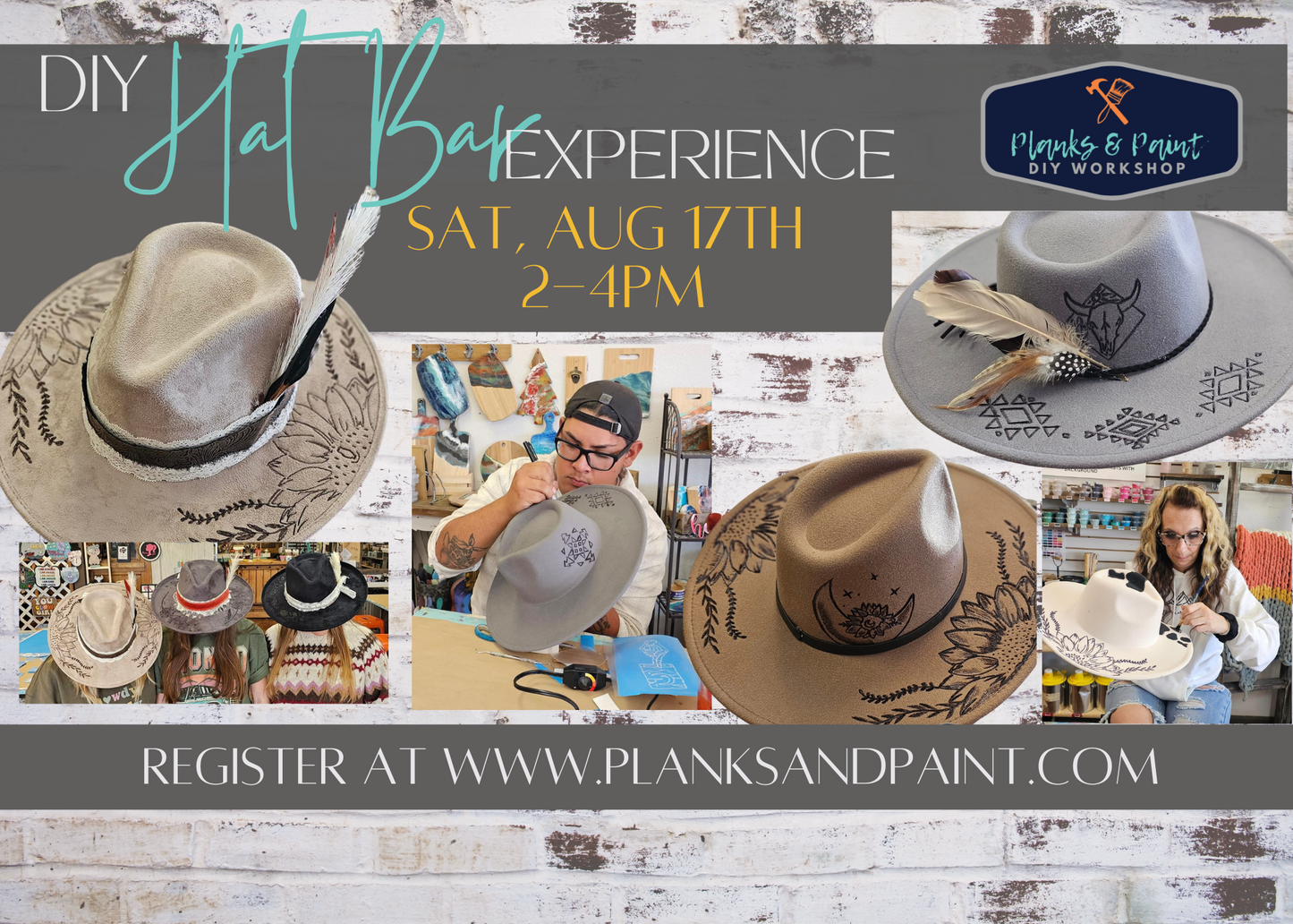 DIY Hat Bar Experience - 8/17/24 @ 2pm