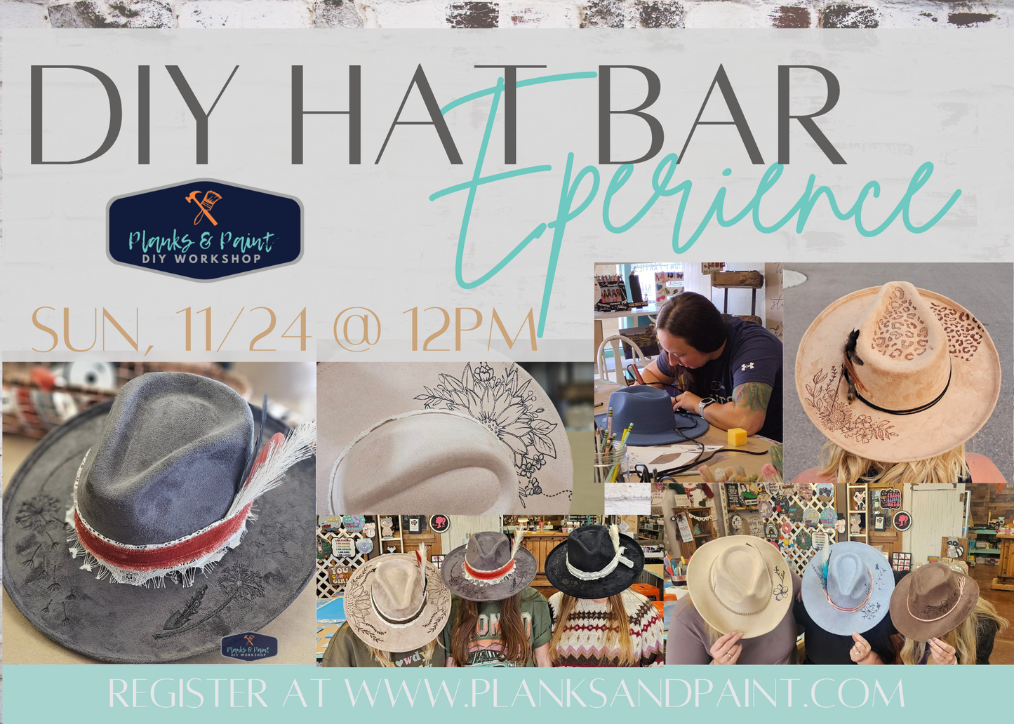 DIY Hat Bar Experience - 11/24/24 @ 12pm