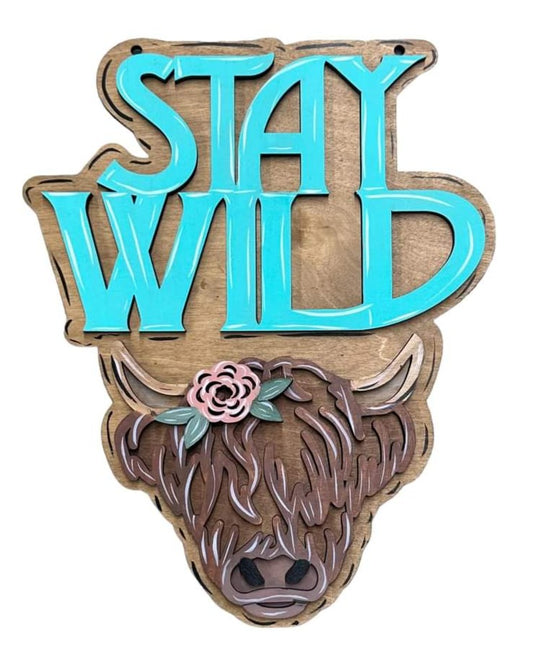 Kid's Stay Wild Door Hanger