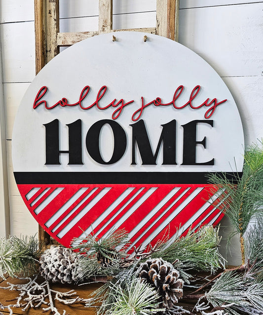 Holly Jolly Home Door Hanger (UNFINISHED)