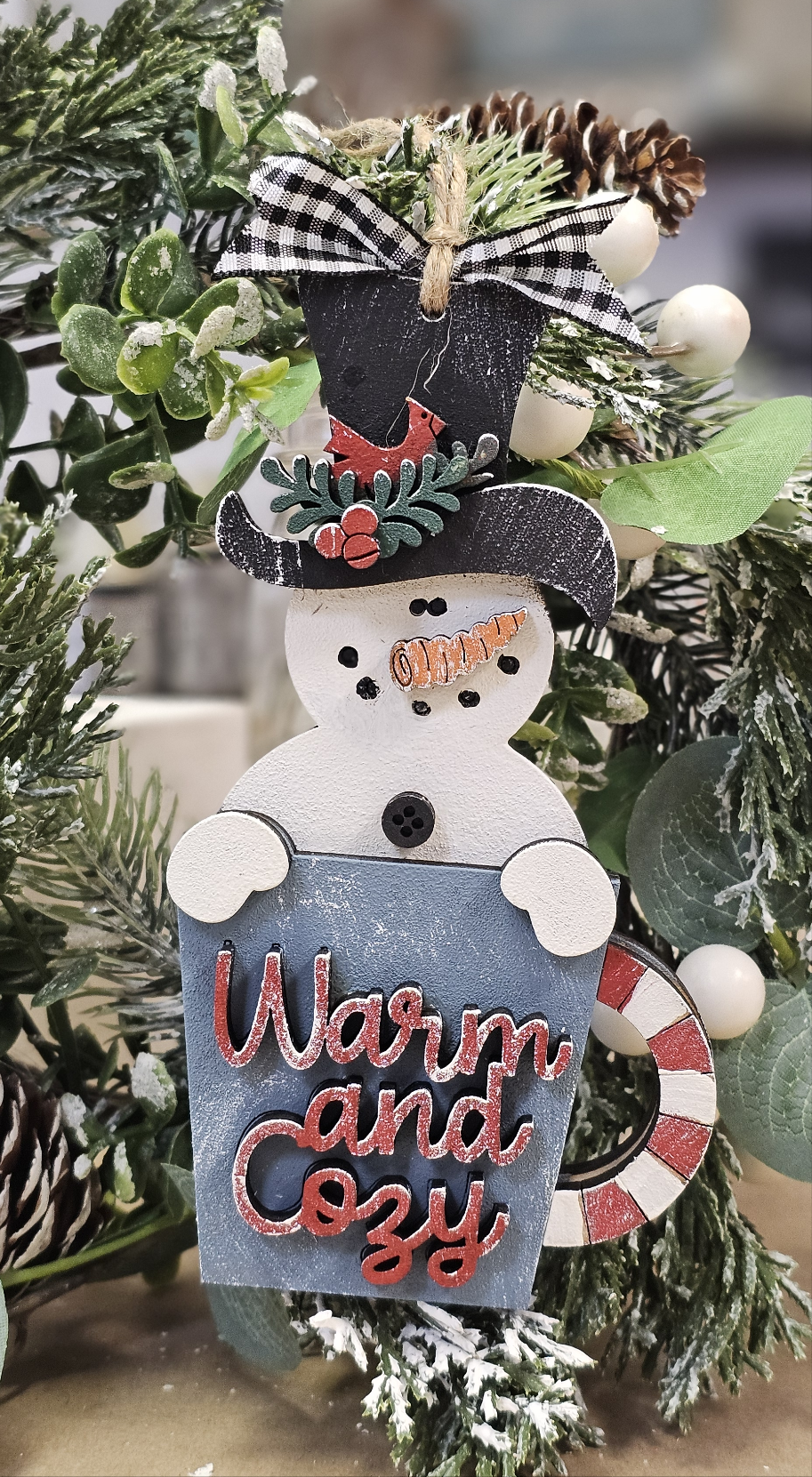 Snowman Warm & Cozy Ornament