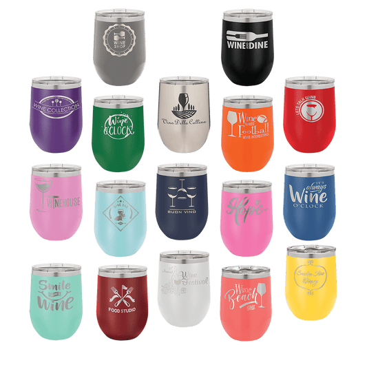 Polar Camel 12 oz. Coral Vacuum Insulated Stemless Wine Tumbler with Lid