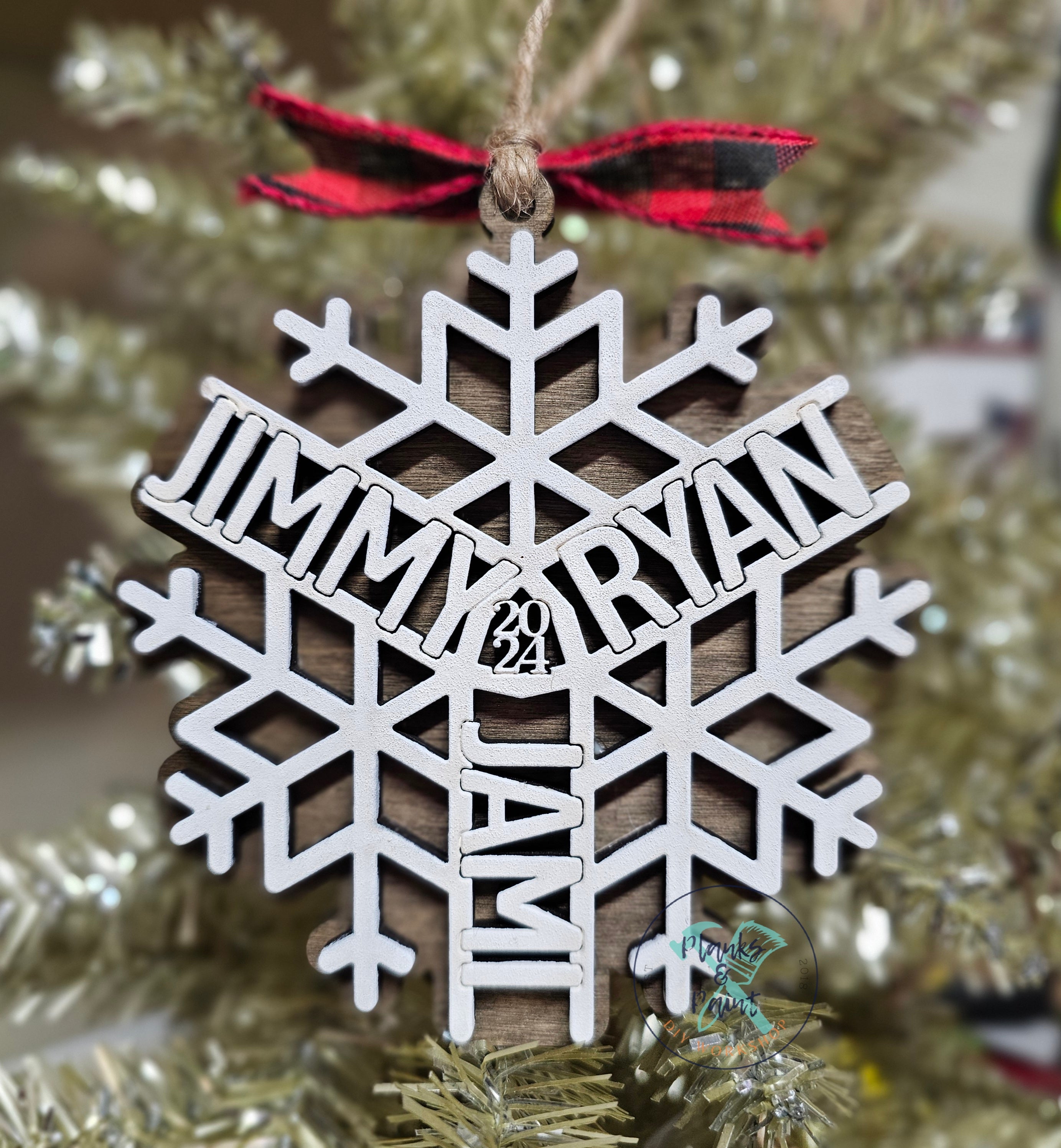 Snowflake Names Ornament – Planks and Paint DIY Workshop & Boutique