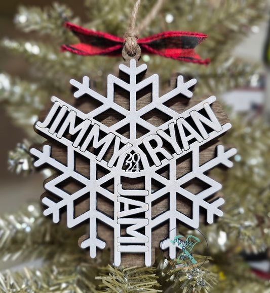 Snowflake Names Ornament