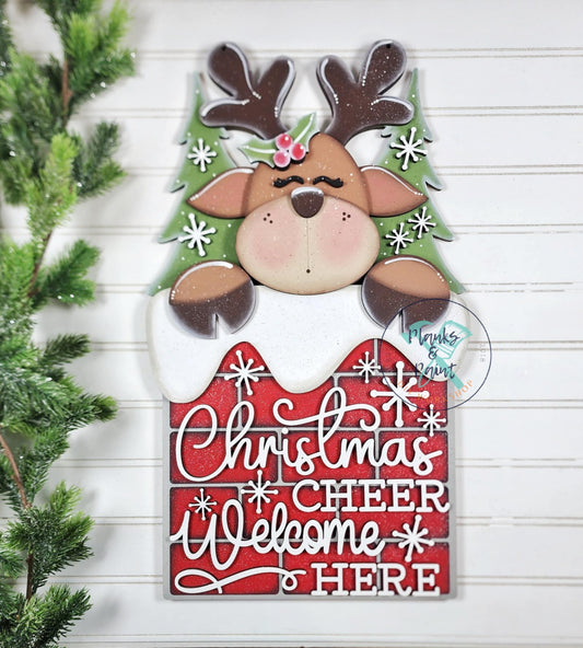 Christmas Cheer Welcome Here Door Hanger
