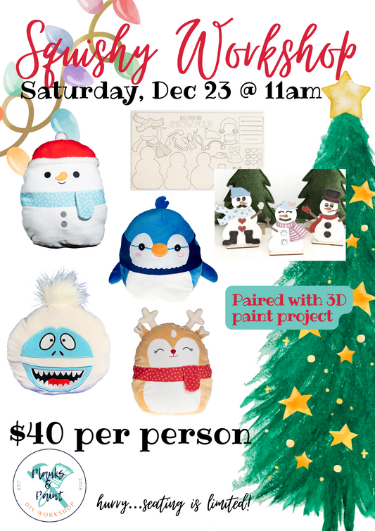 Holiday Squishy Workshop - Sat, Dec 23 @ 11am-1pm