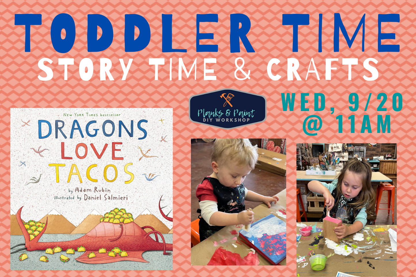 TODDLER TIME: DRAGONS LOVE TACOS - 9.20.23 @ 11AM