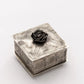 SQUARE STAMPED ROSE BOX WJA-028