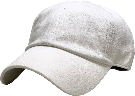 KBETHOS - SUEDE BASEBALL CAP: WHT